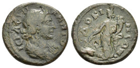 PHRYGIA. Docimeium. Pseudo-autonomous issue.Time of the Antonines(138-192).Ae.

Obv : ΙЄΡΑ ϹΥΝΚΛΗΤΟϹ.
Laureate and draped bust of the Roman Senate to ...