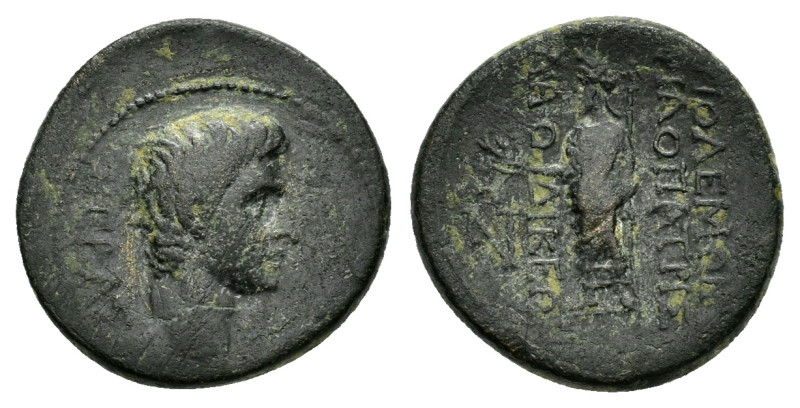 PHRYGIA. Laodicea. Augustus (27 BC-14 AD). Ae. 

Obv : ΣEBAΣTOΣ.
Bare head right...