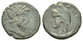 PISIDIA. Antiochia. Marcus Aurelius (161-180). Ae.

Obv : ANTONINVS AVGV.
Laureate head right.

Rev : COLO ANTIO.
Head of Mên left, wearing Phrygian c...
