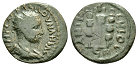PISIDIA. Antioch. Volusian (251-253). Ae.

Obv : IMP CAE R ASLL OVNAHI AC.
Radiate, draped and cuirassed bust right.

Rev : ANTIOCHI OCL / SR.
Legiona...