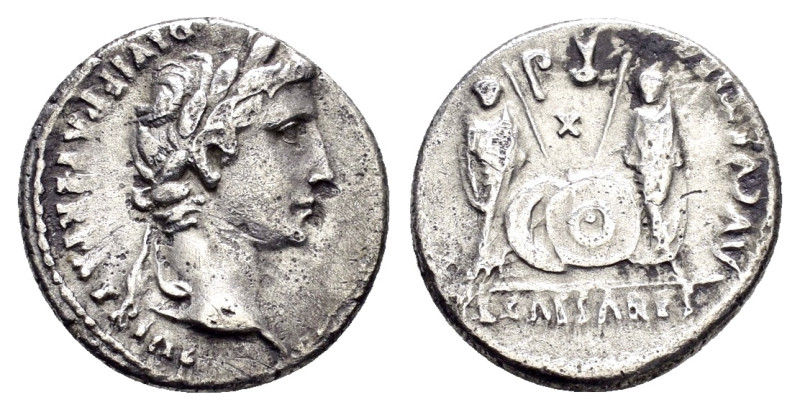 AUGUSTUS.(27 BC-14).Lugdunum.Denarius.

Obv : CAESAR AVGVSTVS DIVI F PATER PATRI...