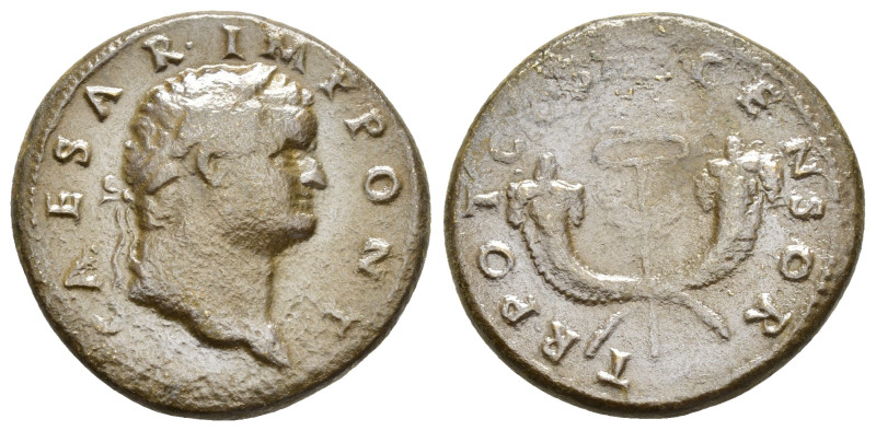 TITUS (Caesar, 69-79).Struck for use in Antioch. Dupondius.

Obv : T CAESAR IMP ...