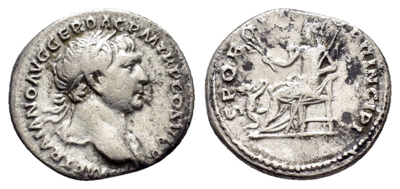 TRAJAN (98-117).Rome.Denarius. 

Obv : IMP TRAIANO AVG GER DAC P M TR P COS V P ...