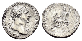 TRAJAN with TRAJAN PATER (98-117).Rome.Denarius. 

Obv : IMP TRAIANO AVG GER DAC P M TR P COS VI P P.
Laureate bust of Trajan right, with slight drape...