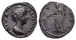FAUSTINA II (147-176)Rome. Denarius. 

Obv : DIVA FAVSTINA.
Draped bust right.

Rev : AVGVSTA.
Ceres standing left, holding grain ears and torch.
RIC ...