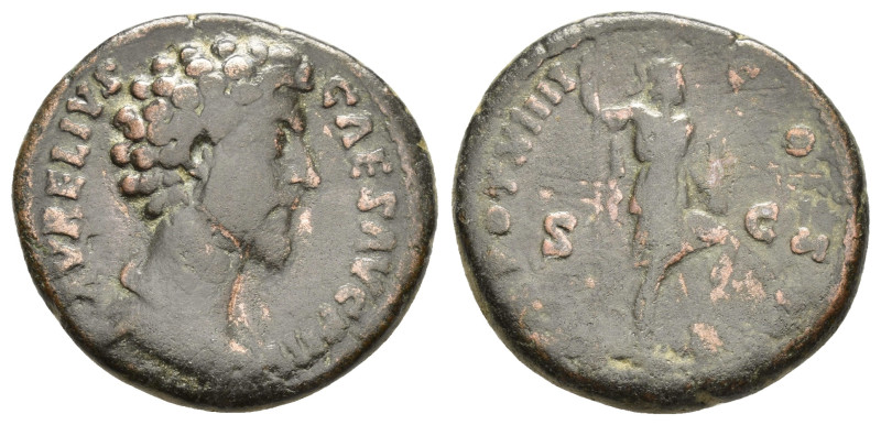 MARCUS AURELIUS (Caesar, 139-161).Dupondius. 

Obv : AVRELIVS CAES AVG PII FIL.
...