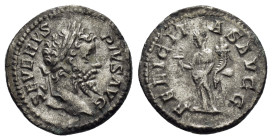 SEPTIMIUS SEVERUS (193-211).Rome.Denarius. 

Obv : SEVERVS PIVS AVG. Laureate head right.

Rev : FELICITAS AVGG. Felicitas standing left, holding cadu...