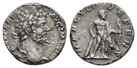 SEPTIMIUS SEVERUS (193-211).Laodicea ad Mare.Denarius.

Obv : L SEPT SEV PERT AVG IMP VIII.
Laureate bust right.

Rev : HERCVLI DEFENS.
Herkules stand...