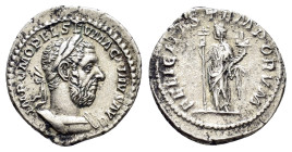 MACRINUS (217-218).Rome. Denarius. 

Obv : IMP C M OPEL SEV MACRINVS AVG.
Laureate and cuirassed bust right.

Rev : FELICITAS TEMPORVM.
Felicitas stan...