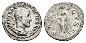 MAXIMINUS THRAX (235-238).Rome. Denarius.

Obv : IMP MAXIMINVS PIVS AVG.
Laureate, draped and cuirassed bust right.

Rev : PAX AVGVSTI.
Pax standing l...