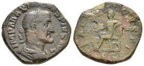 MAXIMINUS THRAX (235-238).Rome. Sestertius. 

Obv : MAXIMINVS PIVS AVG GERM.
Laureate, draped and cuirassed bust right.

Rev : SALVS AVGVSTI / S C.
Sa...
