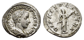 GORDIAN III (238-244).Rome. Denarius.

Obv : IMP GORDIANVS PIVS FEL AVG.
Laureate, draped and cuirassed bust right.

Rev : DIANA LVCIFERA.
Diana stand...