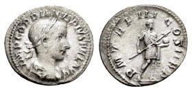 GORDIAN III (238-244).Rome. Denarius. 

Obv : IMP GORDIANVS PIVS FEL AVG.
Laureate, draped and cuirassed bust right.

Rev : P M TR P III COS II P P.
E...