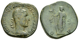 TRAJANUS DECIUS (249-251).Rome.Sestertius. 

Obv : IMP CAES C MESS Q DECIO TRAI AVG.
Laureate, draped and cuirassed bust right.

Rev : DACIA / S C.
Da...