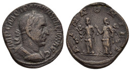 TRAJANUS DECIUS (249-251).Rome.Sestertius. 

Obv : IMP C M Q TRAIANVS DECIVS AVG.
Laureate and cuirassed bust right.

Rev : PANNONIAE / S - C.
The two...