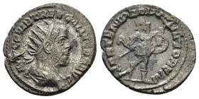 TREBONIANUS GALLUS (251-253). Antioch.Antoninianus.

Obv : IMP C G VIB TREB GALLVS P F AVG.
Radiate, draped and cuirassed bust right.

Rev : MARTEM PR...