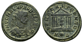 PROBUS (176-182).Rome.Antoninianus. 

Obv : IMP C M AVR PROBVS P F AVG.
Radiate and cuirassed bust of Probus to right.

Rev : ROMAE AETERNAE, R star Δ...