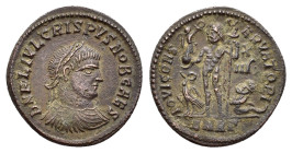CRISPUS (316-326).Heraclea.Follis. 

Obv : D N FL IVL CRISPVS NOB CAES.
Laureate, draped and cuirassed bust right.

Rev : IOVI CONSERVATORI / SMHΓ.
Ju...
