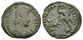 CONSTANTIUS GALLUS (Caesar, 351-354). Alexandria.Maiorina.

Obv : DN CONSTANTIVS NOB CAES.
Bareheaded and draped bus right.

Rev : FEL TEMP REPARATIO ...