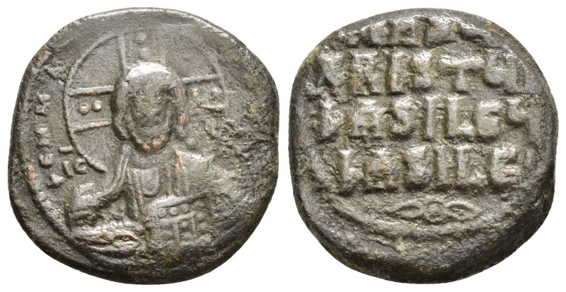 BASIL II and CONSTANTINE VIII.(976-1025).Anonymous Issue.Constantinople.Follis.
...