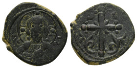 NICEPHORUS III.(1078-1081).Class I Anonymous.Constantinople.Follis.

Obv : IC XC to left and right of bust of Christ, nimbate, facing, right hand rais...