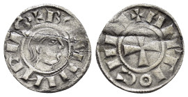 CRUSADERS. Antioch. Bohémond III (1149-1163). BI Denier.

Obv : + BOANVNDVS.
Bare head right.

Rev : + ANTIOCHIA.
Cross pattée.
CCS 25.

Condition : G...