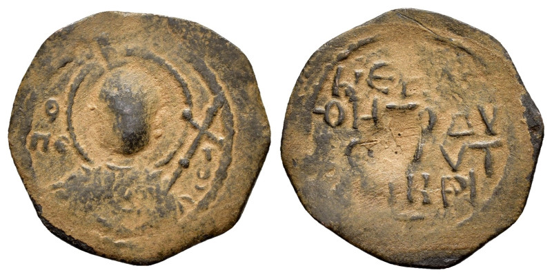 CRUSADERS.Antioch.Tancred.(1101-1112).Follis

Obv : O ΠΕ ΤΡΟΣ.
Nimbate bust of S...