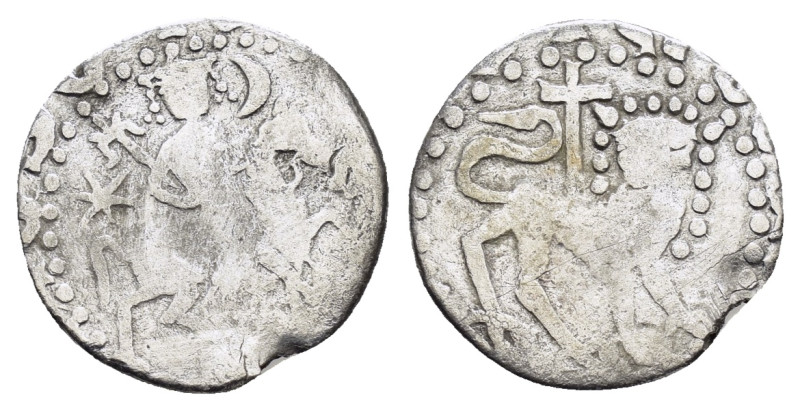 CILICIAN ARMENIA.Levon II.(1270-1289).Sis.Halftram.

Obv : Levon on horseback; h...