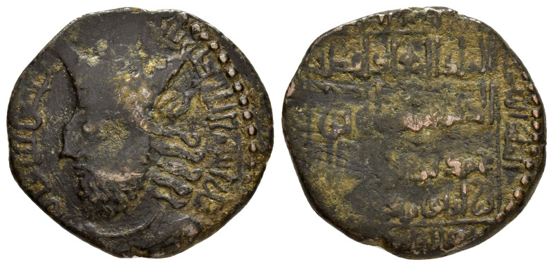 Artuqids of Hisn Kayfa, Qutb al-Din Sukman II, AH 581-597 / AD 1185-1201, bronze...