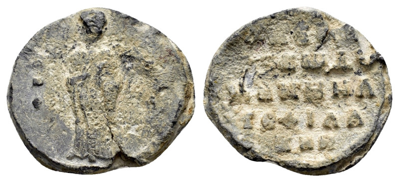 BYZANTINE LEAD SEAL.(Circa 7th-11th Century).Pb.

Condition : Good very fine.

W...