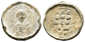 BYZANTINE LEAD SEAL.(Circa 7th-11th Century).Pb.

Condition : Good very fine.

Weight : 11.18 gr
Diameter : 24 mm
