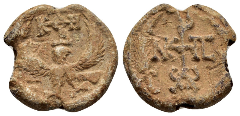 BYZANTINE LEAD SEAL.(Circa 7th-11th Century).Pb.

Condition : Good very fine.

W...