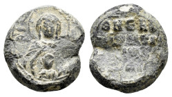 BYZANTINE LEAD SEAL.(Circa 7th-11th Century).Pb.

Condition : Good very fine.

Weight : 4.96 gr
Diameter : 15 mm