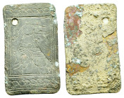 ANCIENT ROMAN BRONZE APPLIQUE.(1st- 3rd Century).Ae.

Condition : Good very fine.

Weight : 16.24 gr
Diameter : 49 mm