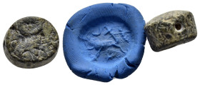 ANCIENT ROMAN BRONZE STAMP SEAL.(1st-2nd century).Ae.

Condition : Good very fine.

Weight : 4.46 gr
Diameter : 15 mm