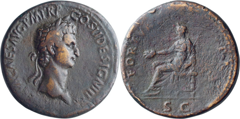 Nerva. Sestertius; Nerva; 96-98 AD, Rome, Late 96 AD, Sestertius, 29.40g. Cf. BM...