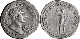 Trajan. Denarius; Trajan; 98-117 AD, Rome, c. 103 AD, Denarius, 3.09g. Woytek-197e (5 spec.). Obv: IMP TRAIANO AVG GER DAC P M TR P COS V P [P] Bust l...