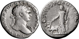 Trajan. Denarius; Trajan; 98-117 AD, Rome, c. 110 AD, Denarius, 3.17g. Cf. Woytek-285b (119 spec.). Obv: IMP TRAIANO AVG GER DAC P M TR P Bust laureat...