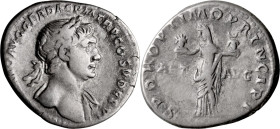Trajan. Denarius; Trajan; 98-117 AD, Rome, 111 AD, Denarius, 3.16g. Woytek-375d (new combination). Obv: [IMP TRAIAN]O AVG GER DAC P M TR P COS V DES V...