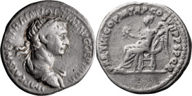 Trajan. Quinarius; Trajan; 98-117 AD, Rome, c. 116-7 AD, Quinarius, 1.46g. Woytek-577f (8 spec.), pl. 115 (same dies); King-26 (4 spec.), pl. 10 (same...