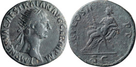 Trajan. Dupondius; Trajan; 98-117 AD, Rome, 98 AD, Dupondius, 11.16g. Woytek-2a (7 spec.). Obv: IMP NERVA CAES TRAIAN AVG GERM P M Head radiate r. Rx:...