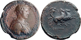 Hadrian Bronze Medallion. AE 33 medallion; Hadrian Bronze Medallion; 117-138 AD, Rome, 128-38 AD, Bronze Medallion, 40.60g. RIC-2884 (R2), pl. 211, (s...