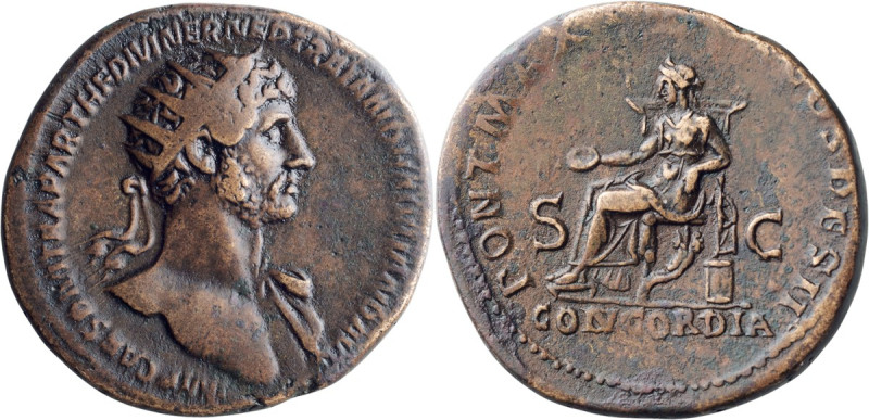 Hadrian. Dupondius; Hadrian; 117-138 AD, Rome, 117 AD, Dupondius, 13.26g. RIC-94...