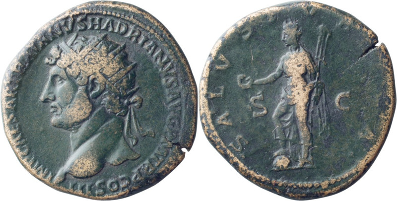 Hadrian. Dupondius; Hadrian; 117-138 AD, Rome, c. 120-5 AD, Dupondius, 14.53g. C...