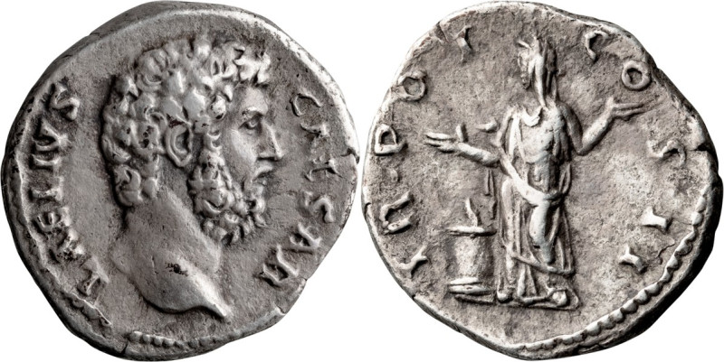 Aelius as Caesar. Denarius; Aelius as Caesar; 136-138 AD, Rome, 137 AD, Denarius...