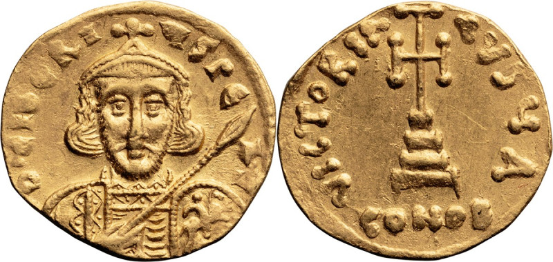 Tiberius III. Solidus; Tiberius III; 698-705 AD. Constantinople, Solidus, 4.34g....