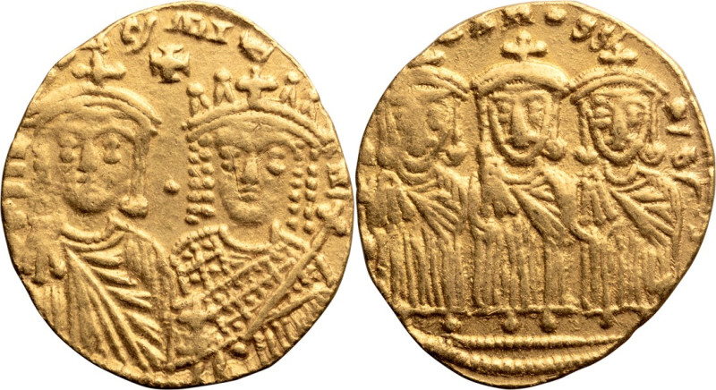 Constantine VI and Irene with Leo III-IV and Constantine V. Solidus; Constantine...