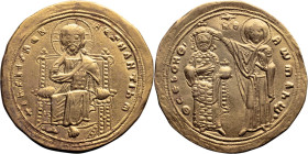 Romanus III. AR Histamenon Nomisma; Romanus III; Constantinople, 1028-1034, Histamenon Nomisma, 4.40g. Berk-295. Obv: +IhS XIS REX - REGNANTIhm Christ...