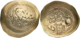 Michael VII Ducas. AR Histamenon Nomisma; Michael VII Ducas; Constantinople, 1071-1078 AD, Histamenon Nomisma, 4.32g. DO-2c, S-1868. Obv: Facing bust ...