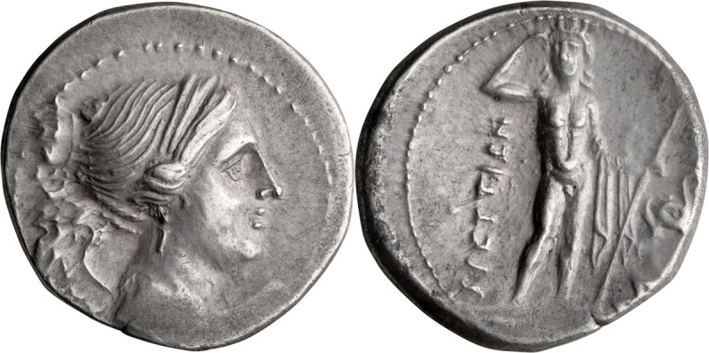 Bruttium, Brettian League. Drachm; Bruttium, Brettian League; 215-205 BC, Drachm...